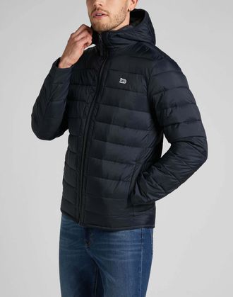 Lee Daunenjacke LEE Lee Daunenjacke Light Puffer Jacket, Herren, Gr. L, schwarz, Obermaterial: 52% Polyamid Polyam.recyc. 48% Polyamid PA., Jacken Daunenj