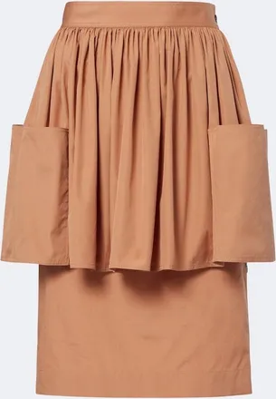 Chlo&eacute; Chlo&eacute; Layered cotton gabardine midi skirt