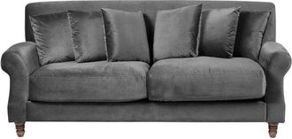 Beliani Beliani - Divano letto 2 posti in velluto grigio Eike