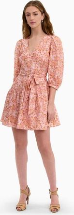 Rebecca Taylor Bellamy Silk Mini Dress in Pale Pink Multi at Nordstrom, Size X-Small