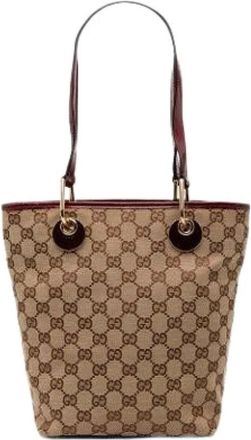 Gucci Pre-owned Handbags, female, Beige, Size: ONE SIZE Pre-owned Eclipse Tote