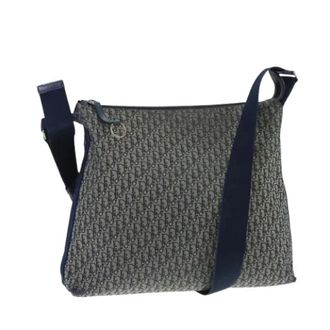Dior Pre-owned Vintage Trotter Canvas Schoudertas - Dames - Pre-owned - Blauw - Maat: ONE Size