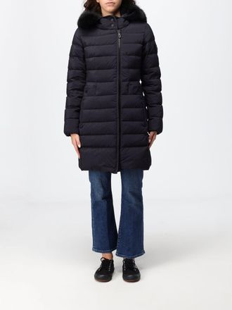 Peuterey Piumino al ginocchio in nylon trapuntato con cappuccio in shearling