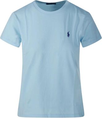 Ralph Lauren Big Pony Jersey T-Shirt - Dames - T-shirts - Blauw - L - Katoen - Tops