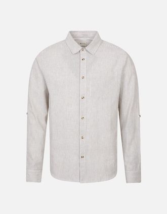 Mountain Warehouse Mens Mountain Warehouse Mens Lowe Stripe Shirt - Blue - Size: 42/Regular