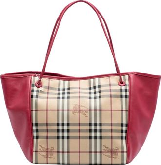 Burberry Pre-owned Tote Bags, female, Brown, Size: ONE SIZE Pre-owned Carryall Tote Bag