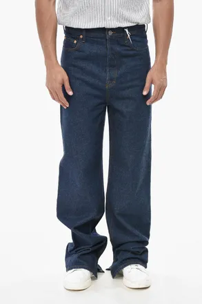 Gucci Wide-Leg Jeans with Branded Button 25cm Gucci