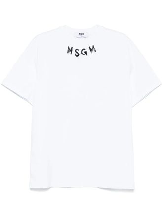 Msgm logo-print T-shirt - White