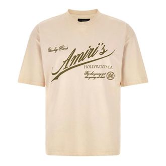 Amiri Tops, Heren, Beige, S, Katoen, Quality Goods Oversized Tee