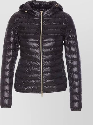 Herno light down jacket hood detail