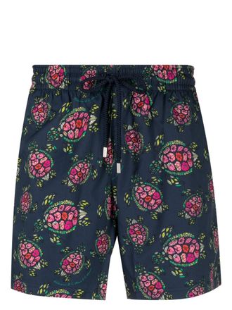 Vilebrequin graphic-print swim shorts - Blue