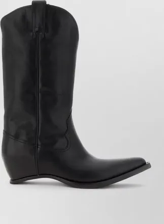 Maison Margiela mid calf boots pointed toe pull tabs