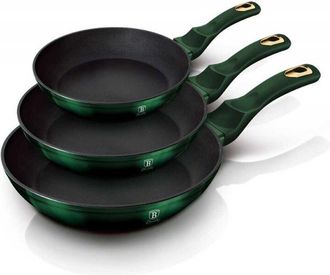 Berlinger Haus Set Di 3 Padelle In Titanio Berlingerhaus Bh-6168 Smeraldo