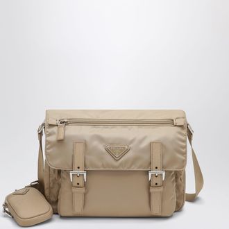 Prada Medium crossbody bag in camel Re-Nylon