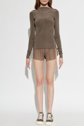 Rick Owens Fitted Top With Raw Edge Finish, Womens, Grey