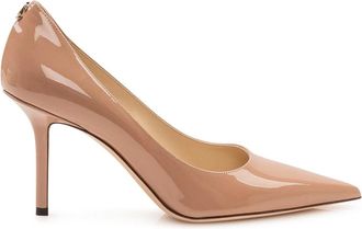 Jimmy Choo London Love 85 Pump - Dames - Pumps - Beige - 38 EU - Leer - Schoenen