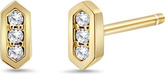 Bony Levy Icon 18K Yellow Gold Diamond Geometric Stud Earrings at Nordstrom Rack