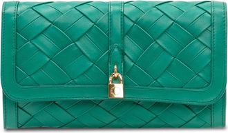 Stella McCartney Stella McCartney, Wallets & Cardholders, female, Green, Size: ONE SIZE Ryder Woven Wallet with Strap