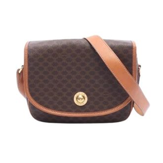 Celine Pre-owned Cross Body Bags, female, Brown, Size: ONE SIZE Pre-owned Macadam Star Ball PVC Coated Canvas Leather Shoulder Bag