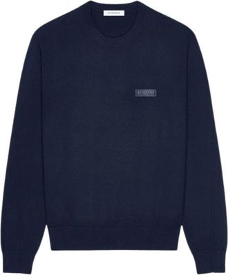 Givenchy Jersey de lana con grosgrain - Sweatshirts & Hoodies - Hombre - Azul - M