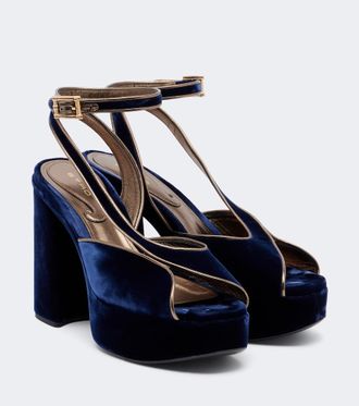 Etro Sandalias con plataforma de terciopelo