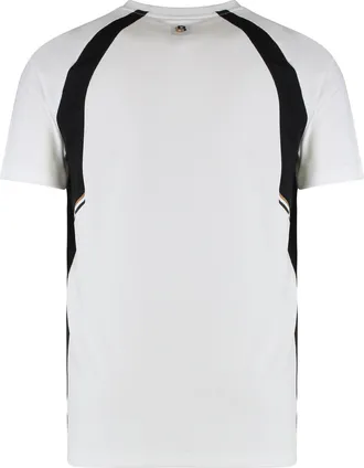 HUGO BOSS Mens Slim Fit Nylon T-Shirt With Logo White Polyester T-Shirts And Polos