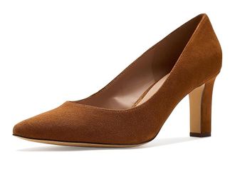 Cole Haan Mylah Heel Pump, 75mm Womens Shoes Tobacco Suede : 10.5 B - Medium, Textile/Leather