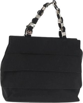 Ferragamo Pre-owned Canvas Handtas - Dames - Vintage Handtas - Zwart - ONE Size - Vintage