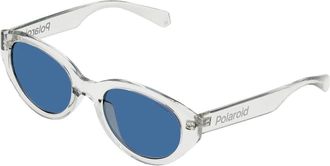 Polaroid Blue Oval Ladies Sunglasses PLD 6051/G/S 0KB7/C3 52