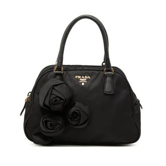 Prada Pre-owned Prada Rose Embellished Tessuto Handbag Ladies XTQ9YETM3IIUT2HM