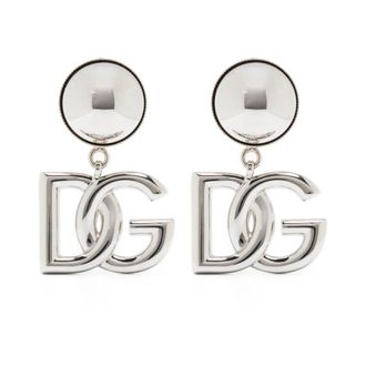 Dolce & Gabbana Logo Clip-oorbellen - Dames - Oorbellen - Grijs - ONE Size - Accessoires