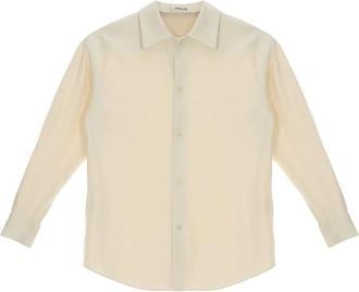 Auralee Camicia in lana - Toni neutri