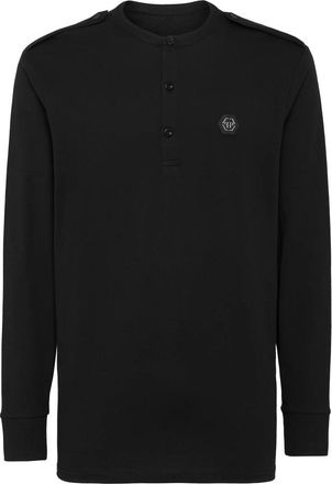 Philipp Plein Hoodies & sweatvesten, Heren, Zwart, M, Katoen, T-Shirt Lange Mouw