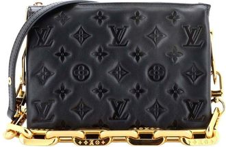 Louis Vuitton Black Monogram Embossed Lambskin Coussin Bb (Authentic Pre- Loved)