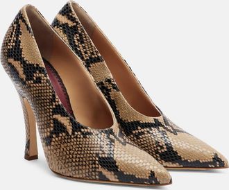 Magda Butrym 115 snake-effect leather pumps