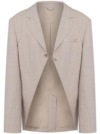 Moschino checked blazer - Neutrals