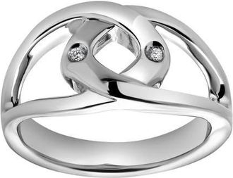 LuvMyJewelry Jolie Sterling Silver 0.01 Ct Diamond Geometric Ring in 925 Sterling Silver at Nordstrom, Size 7