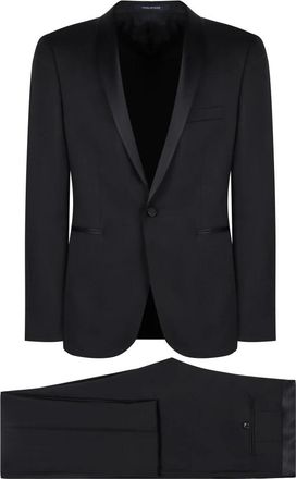 Tagliatore Tweedelig pak van zuiver scheerwol - Heren - Business pakken - Blauw - XL - Wol - Kostuums