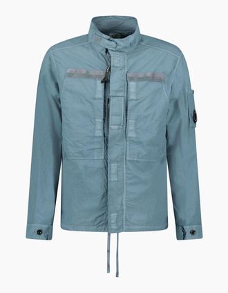 C.P. Company Mens CP Company Stormy Weather Flatt Nylon Lens Over-Shirt - Blue - Size: 2XL