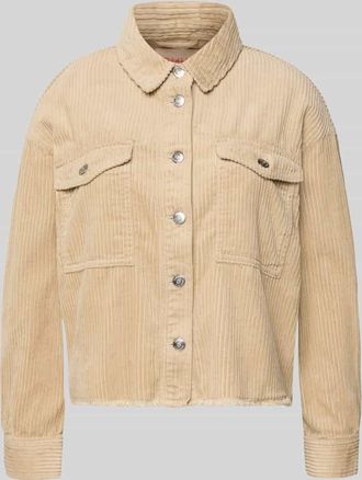 Only Boxy Fit Cordjacke aus reiner Baumwolle Modell MARINA-ENY LIFE in Sand, Gr&ouml;&szlig;e XL