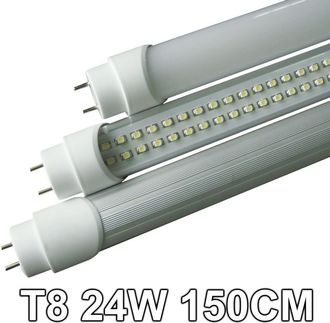 Trade Shop Trade Shop Traesio - Trade Shop - Tubo De Ne&oacute;n Led T8 Smd De 24 W 150 Cm Conector Led Luz Blanca Natural Fr&iacute;a C&aacute;lida - Cubierta Transparente