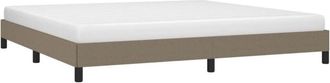 vidaXL Cama sin colchón tela gris taupe 200x200 cm Vidaxl