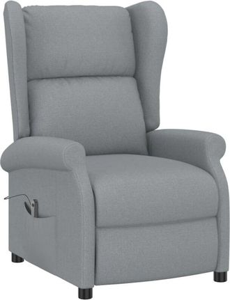 vidaXL Vidaxl - Sill&oacute;n Orejero Reclinable El&eacute;ctrico De Tela Gris Claro