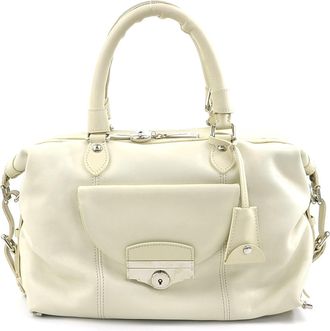 Louis Vuitton Ivory Leather Boston Bag (Pre-Owned)