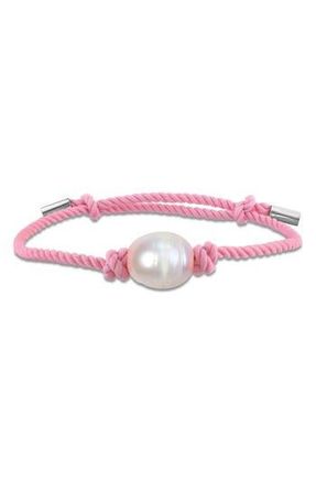 Delmar Cultured Freshwater Pearl Corded Slider Bracelet in Pink at Nordstrom Rack