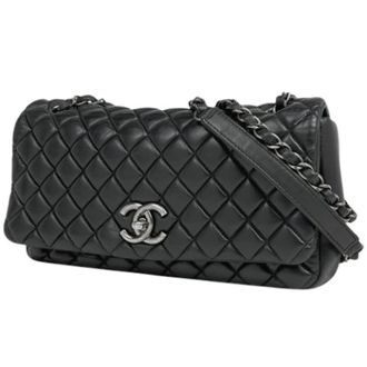 Chanel Pre-owned Vintage Schoudertas - Dames - Pre-owned - Zwart - Maat: ONE Size Leer
