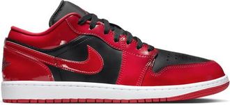 Nike Jordan Mens Air 1 Low SE - Shoes Black/Varsity Red/White Size 10.0