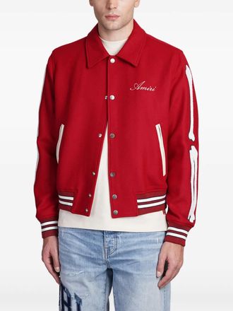 Amiri Bomberjack met logo op de borst - Rood