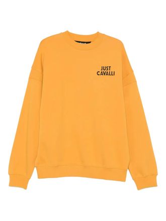 Just Cavalli graphic-print sweatshirt - men - Cotton - L - Orange