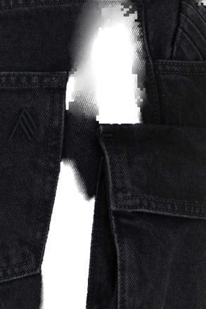 The Attico Womens Black Denim Jeans 100 Exterior Cotton